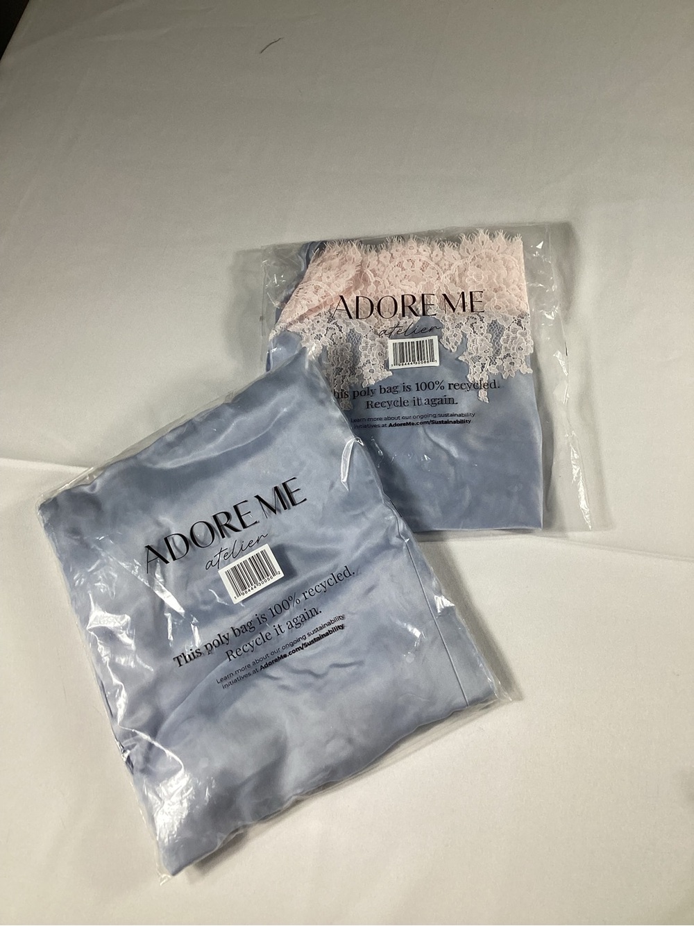 Adore Me Atelier Blue Satin Lace Cami & Pants Pajama Set Small New